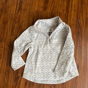 Old Navy quarter zip fleece grey Aztec print sz 2t